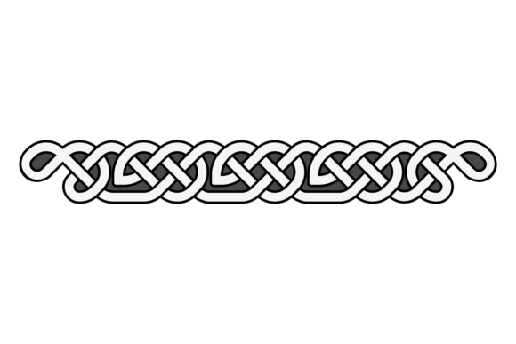 Celtic Chain Border: A Decorative Retro Divider for Modern Design