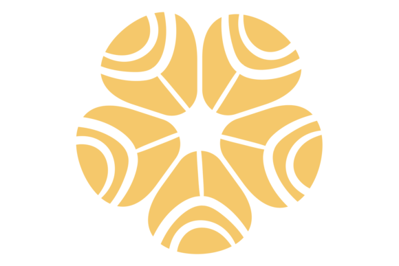 Flower Stencil: Decorative Golden Botany for Elegant Design