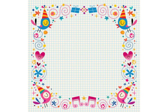Happy Birthday Decorative Border Design: Festive Frames for Every Project