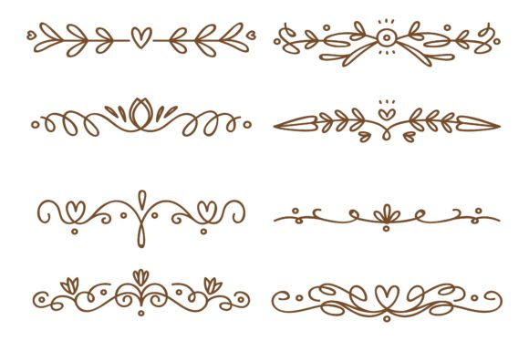 Set of Swirly Decorative Dividers: Elevating Your Design Projects