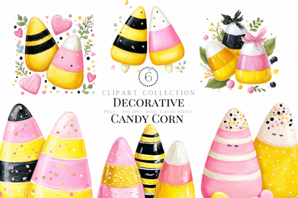 Sweeten Your Halloween with the Decorative Candy Corn Clipart Collection
