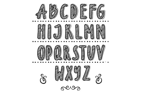 Unleash Creative Energy with Decorative Alphabet. Scribble Letters. H